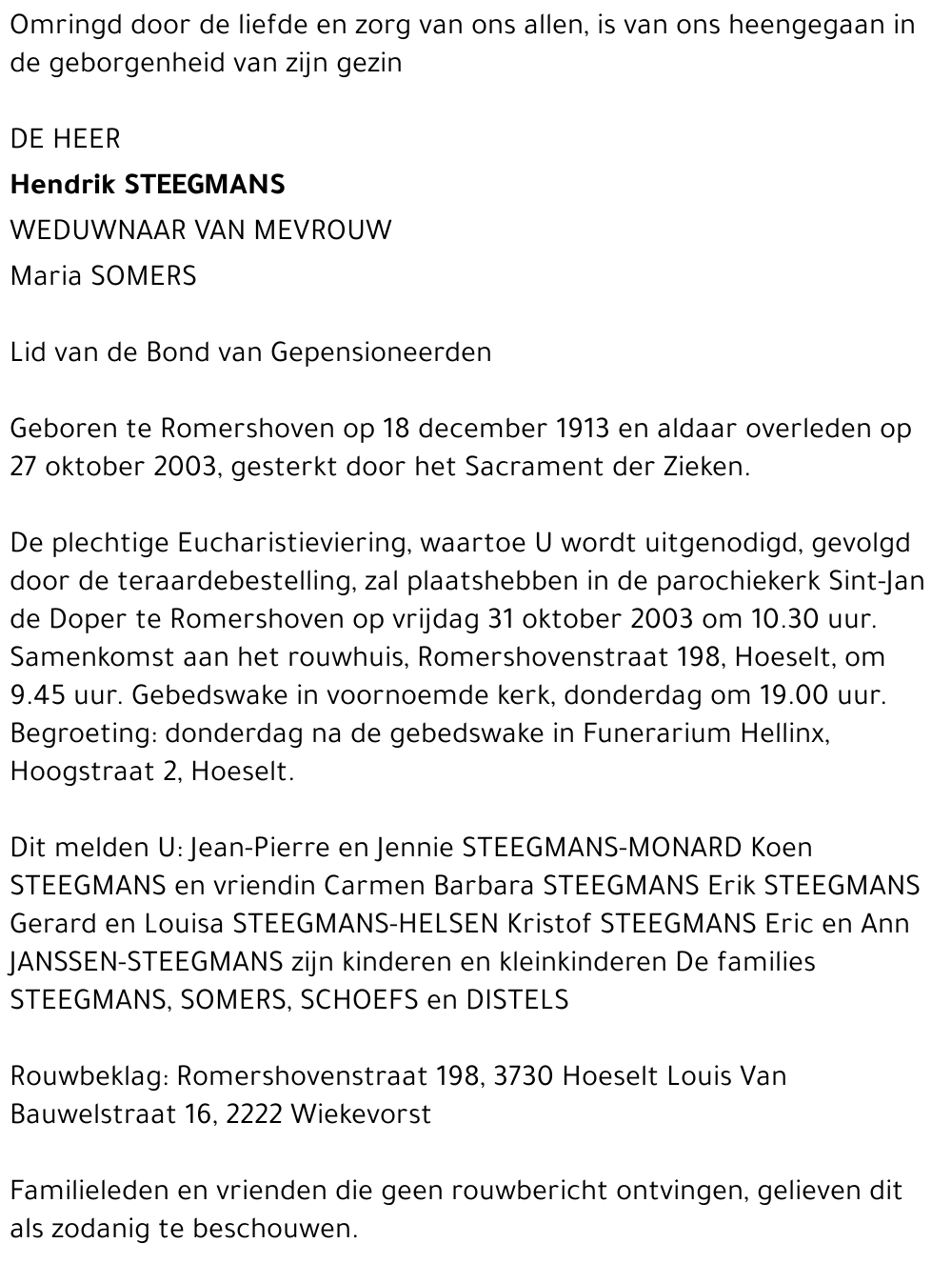 Hendrik Steegmans