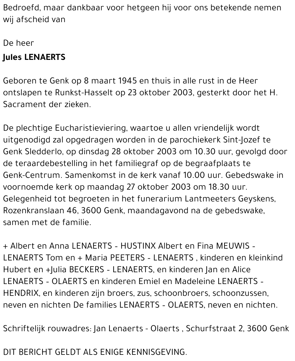 Jules LENAERTS