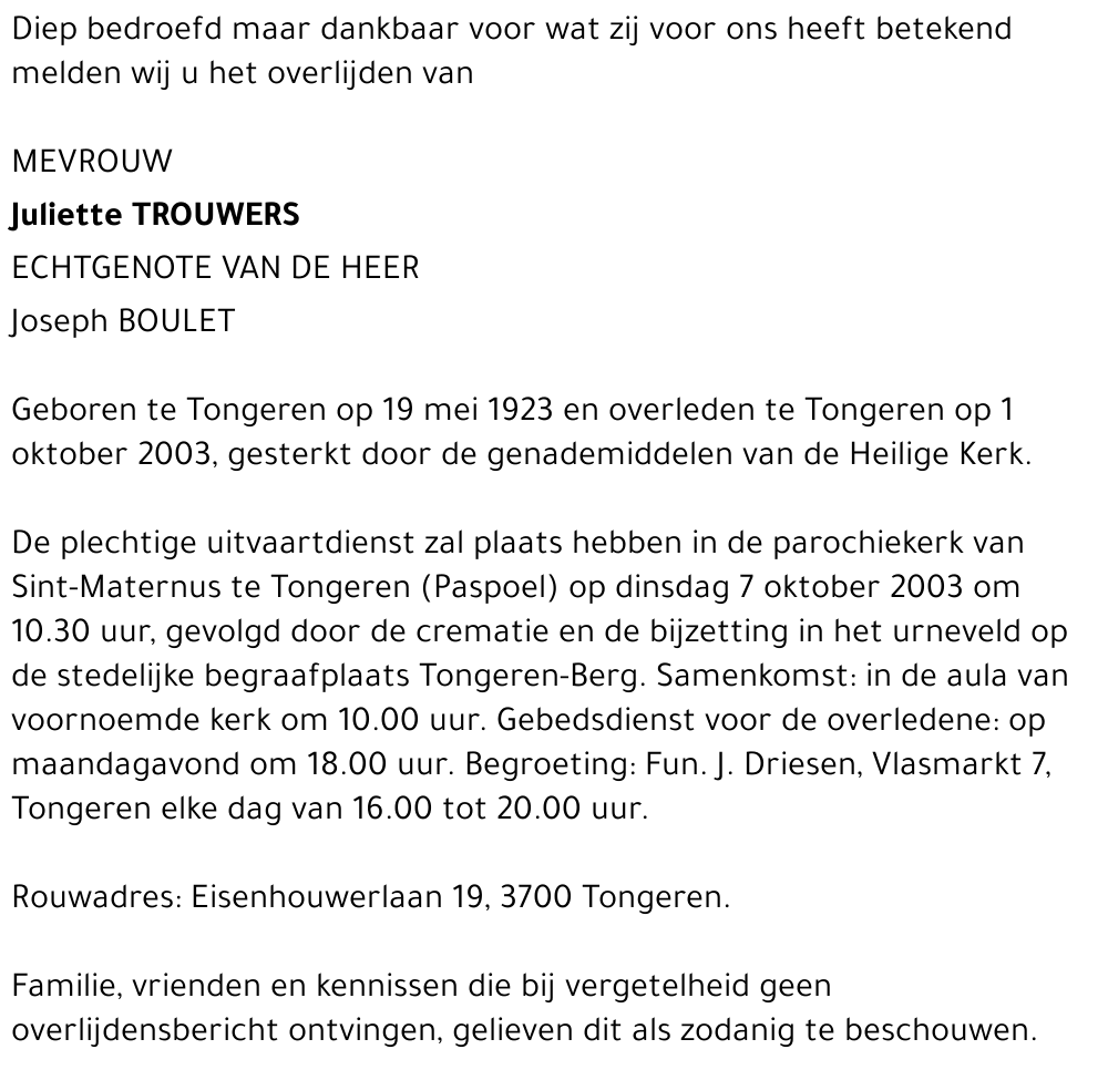 Juliette Trouwers