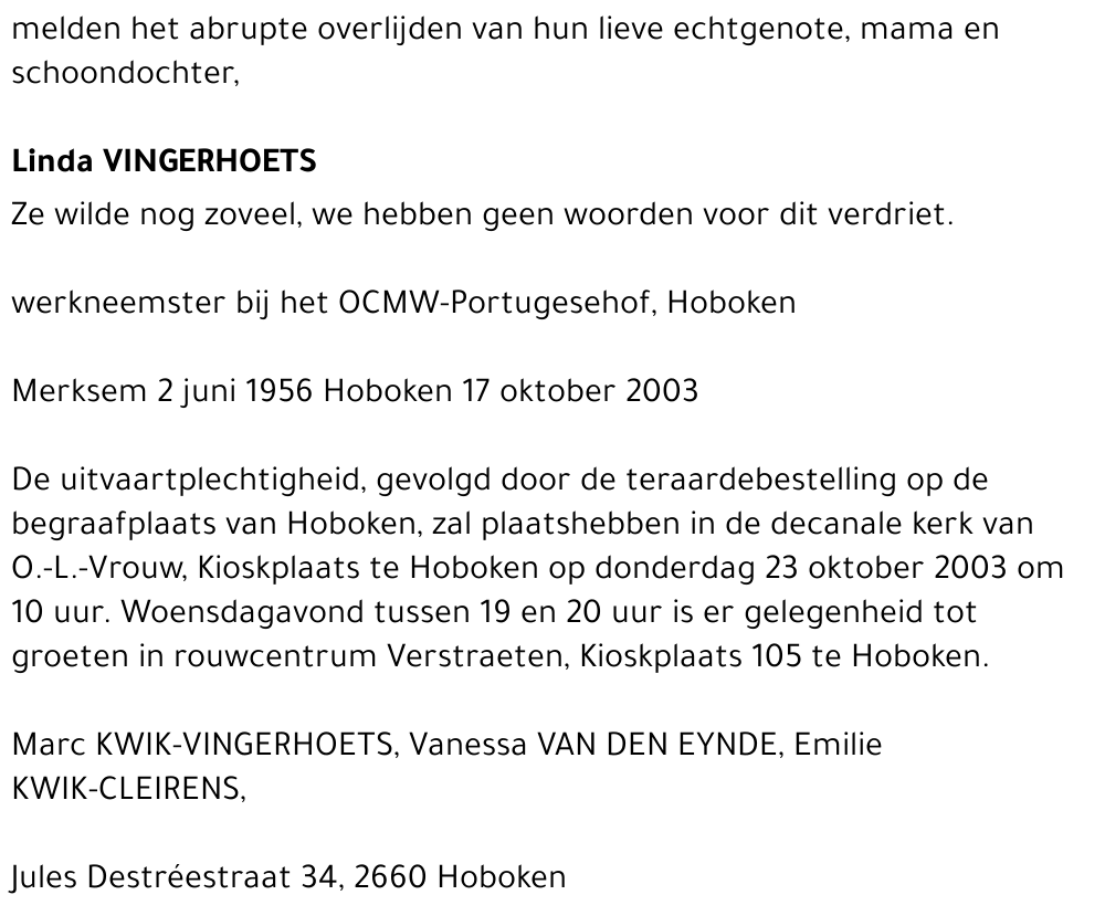 Linda Vingerhoets