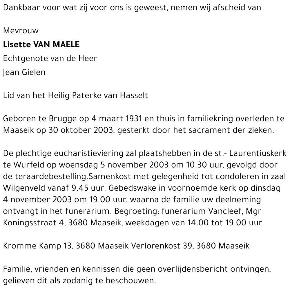 Liseete Van Maele