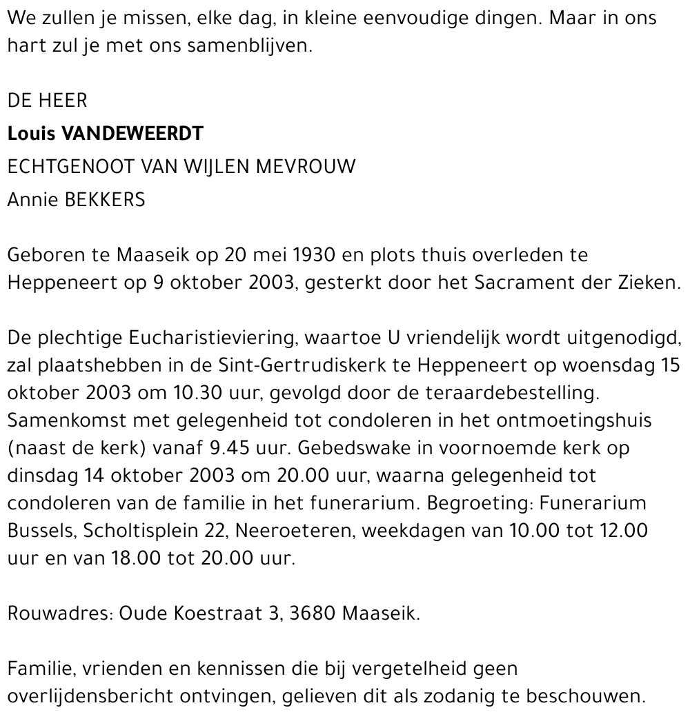 Louis Vandeweerdt