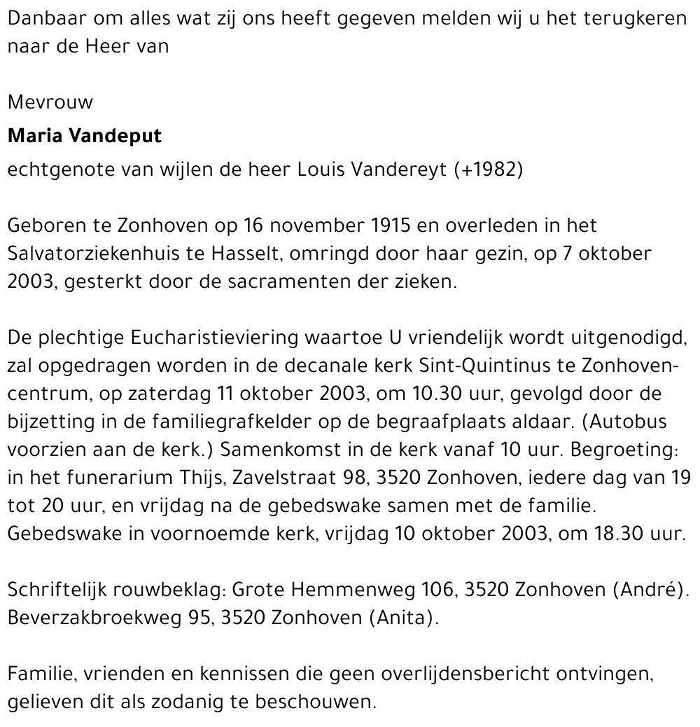 Maria Vandeput