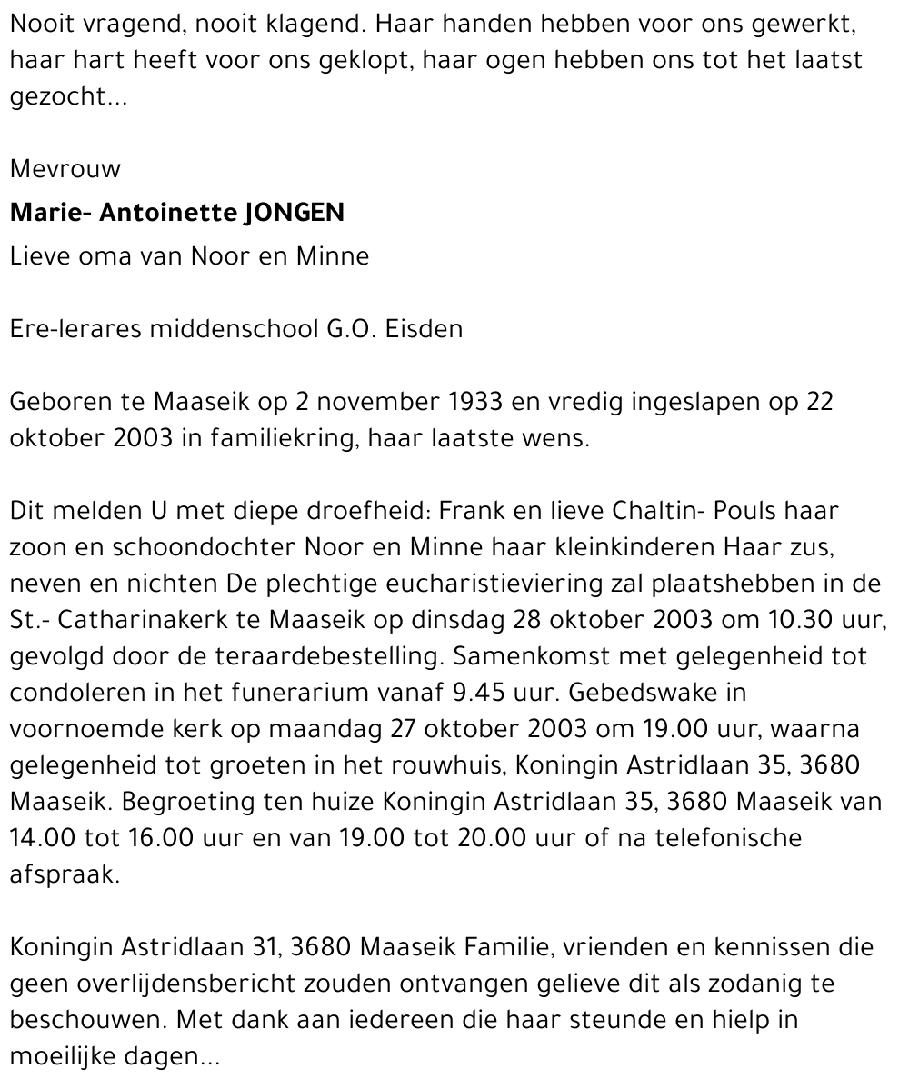 Marie- Antoinette Jongen