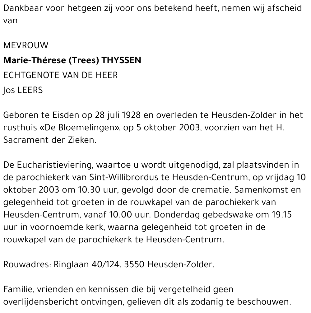 Marie-Thérèse Thyssen