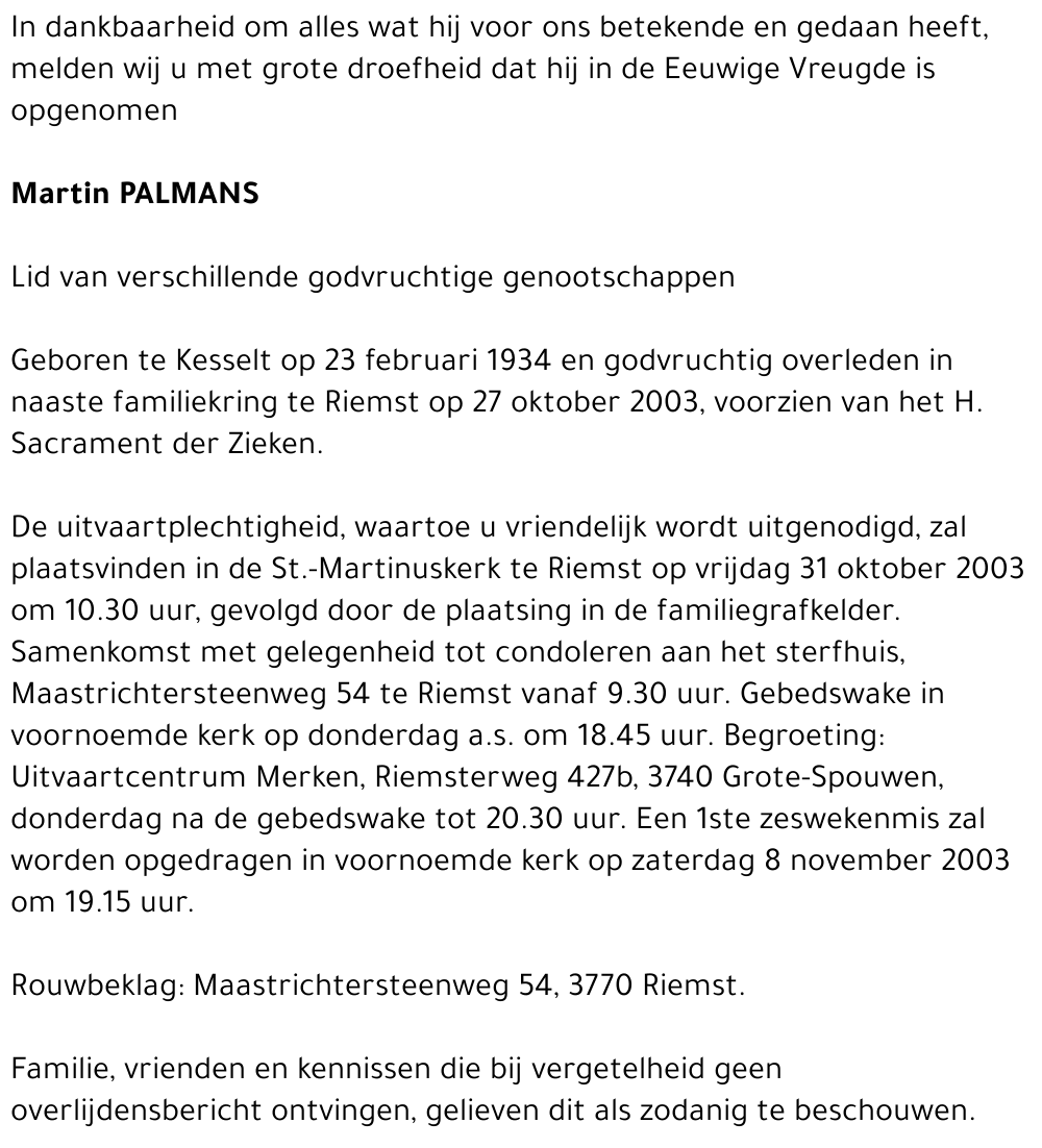 Martin Palmans