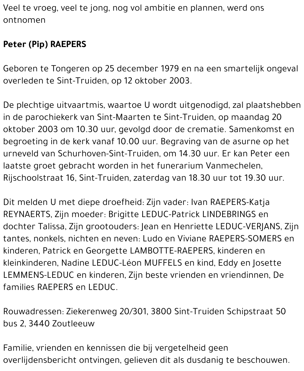 Peter (Pip) Raepers