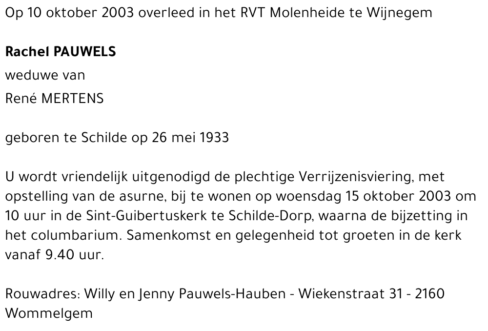 Rachel PAUWELS