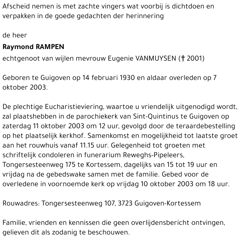 Raymond RAMPEN