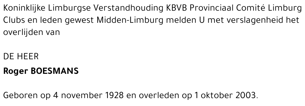 Roger Boesmans