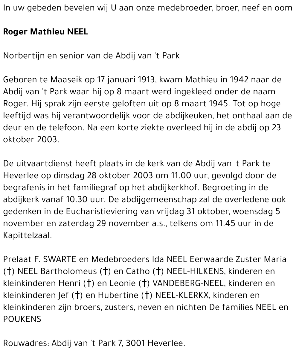 Roger Mathieu Neel
