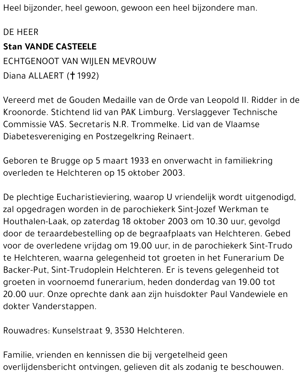 Stan Vande Casteele