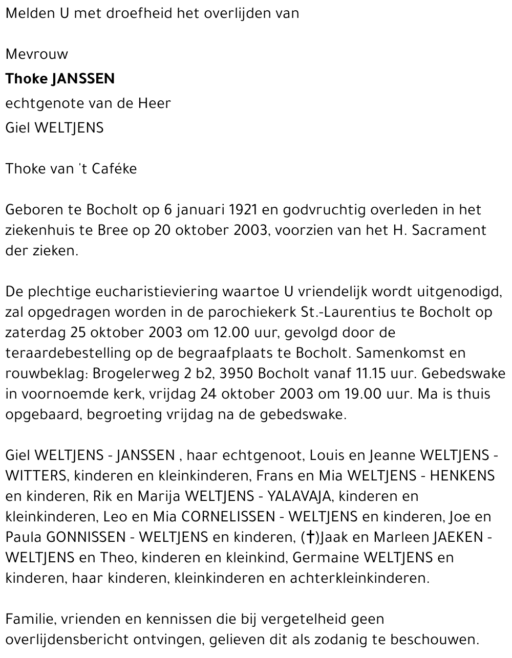 Thoke JANSSEN