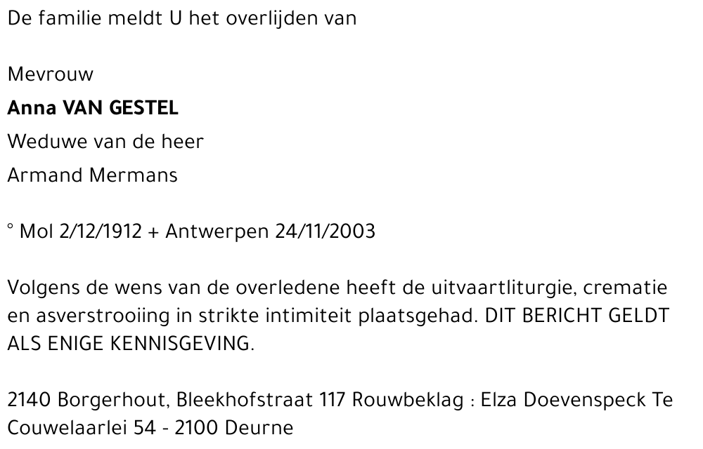 Anna Van Gestel