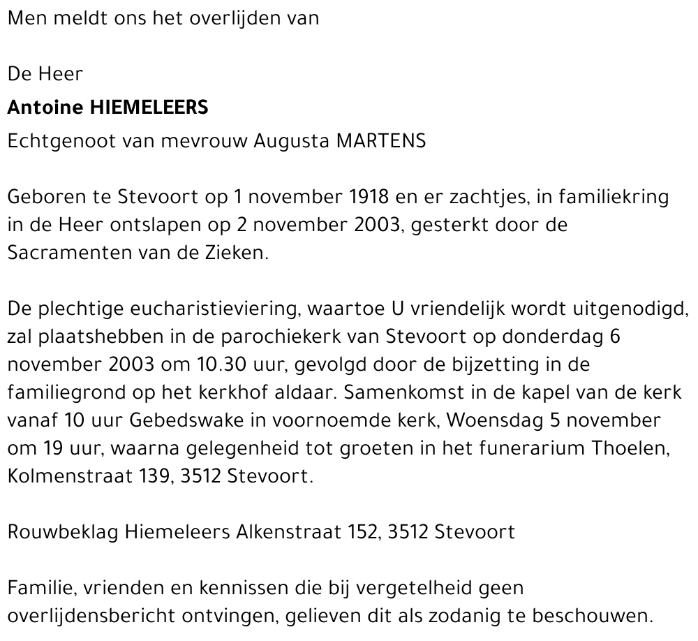Antoine Hiemeleers