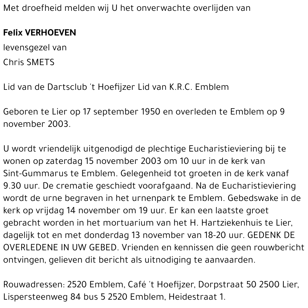 FELIX VERHOEVEN