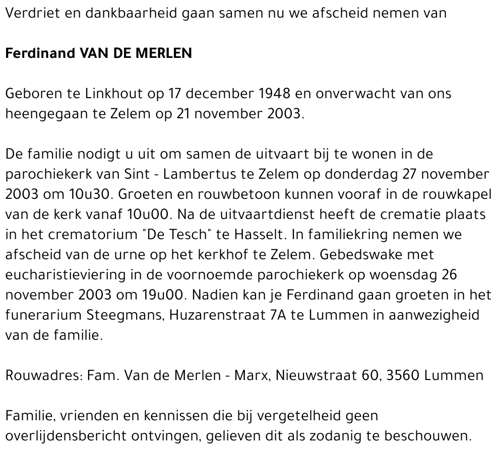 Ferdinand Van de Merlen