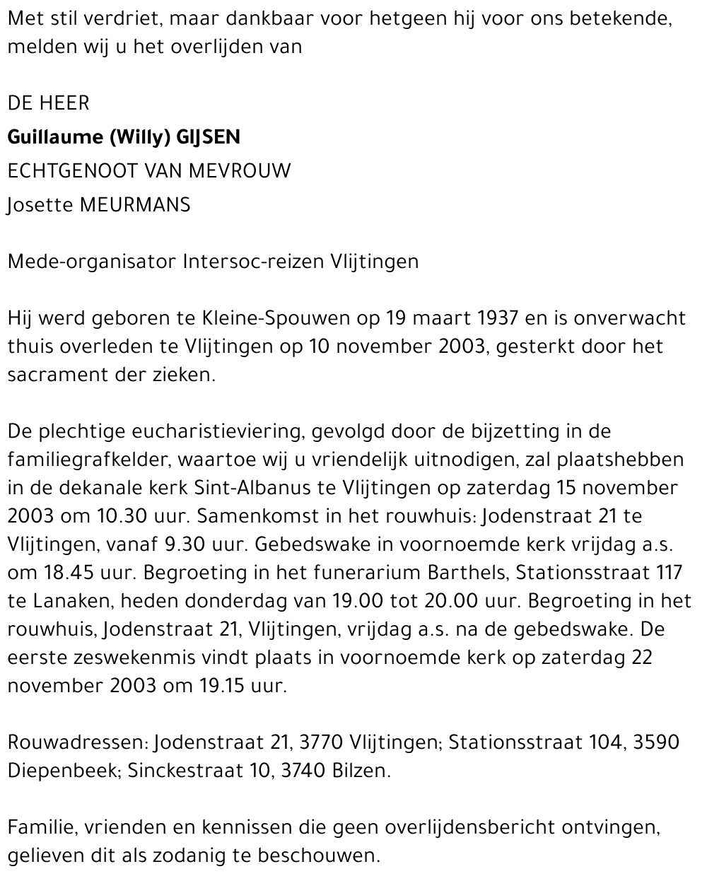 Guillaume (Willy) Gijsen