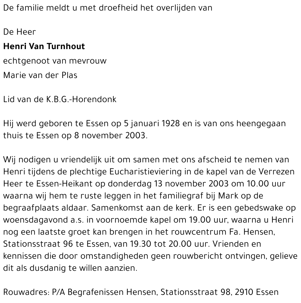 Henri Van Turnhout