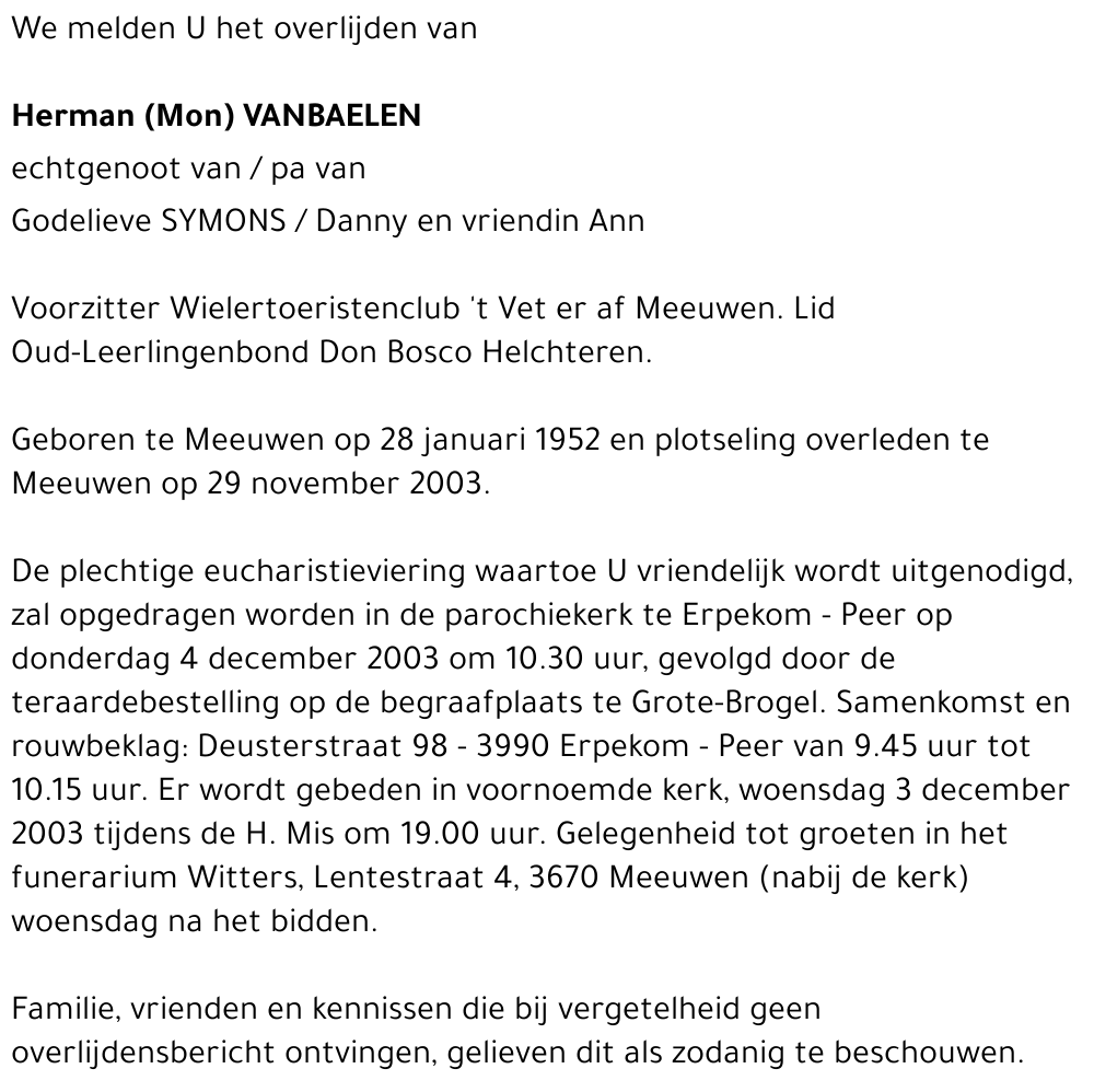 Herman VANBAELEN