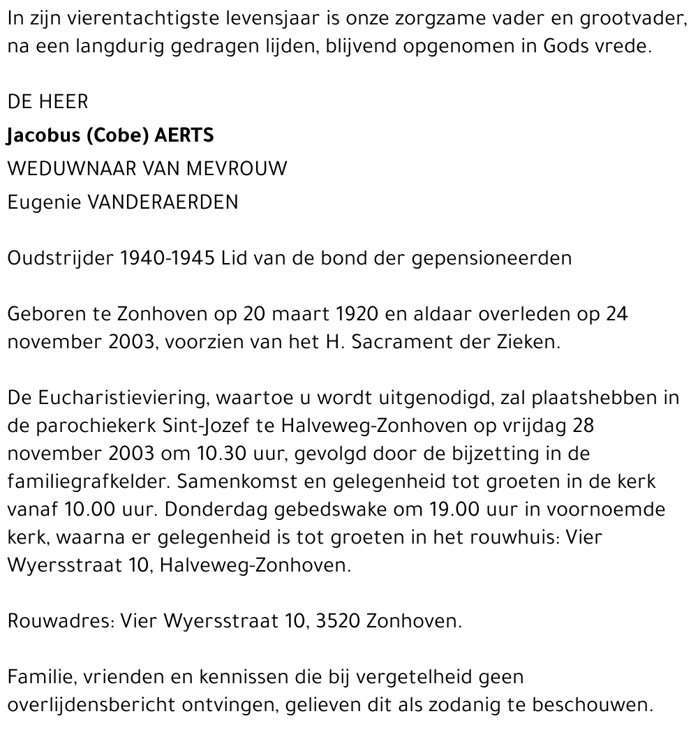 Jacobus Aerts