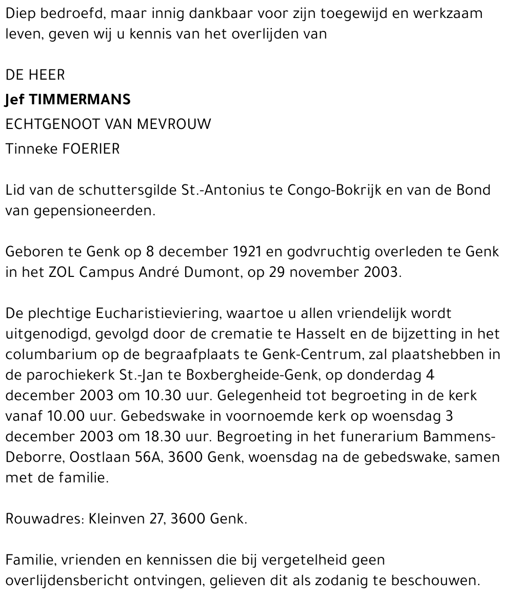 Jef Timmermans