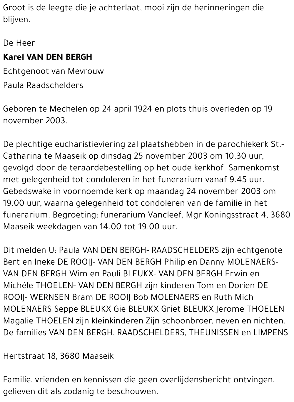 Karel Van den Bergh