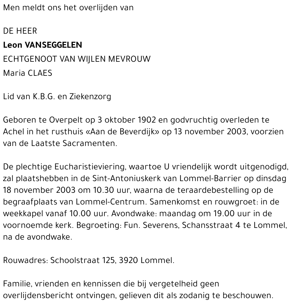 Leon Vanseggelen