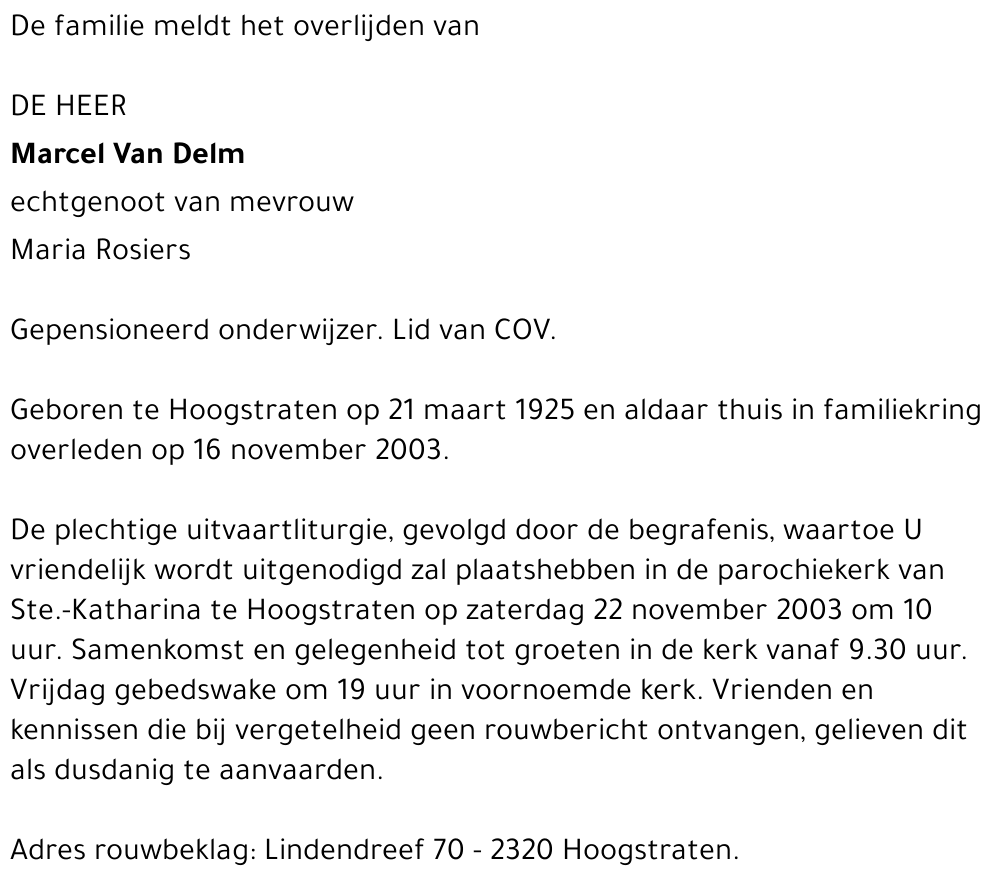Marcel Van Delm