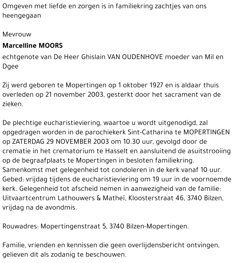 Marcelline Moors