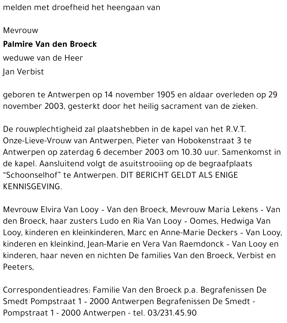 Palmire Van den Broeck