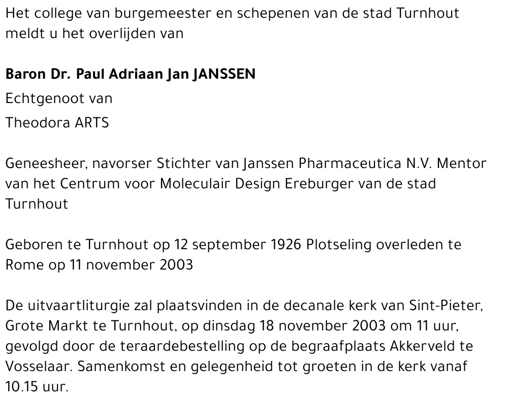 PAUL ADRIAAN JAN JANSSEN