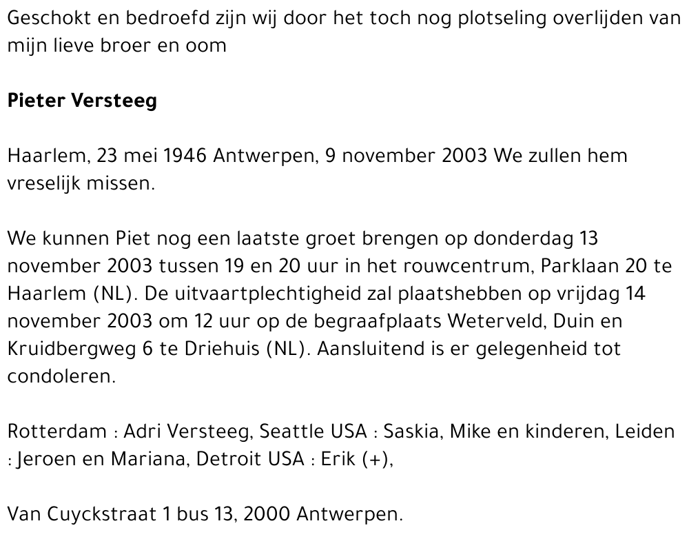 Pieter Versteeg