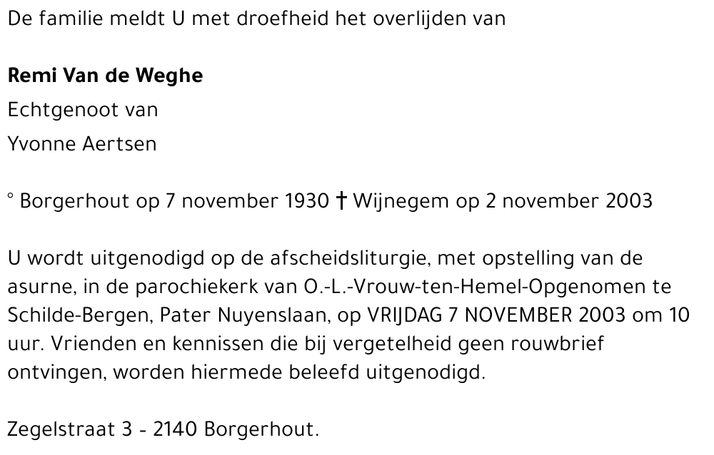 Remi Van de Weghe