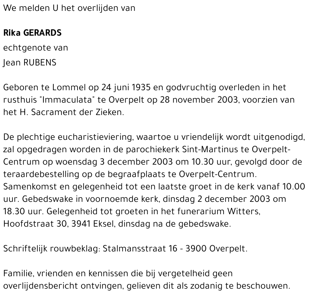 Rika GERARDS