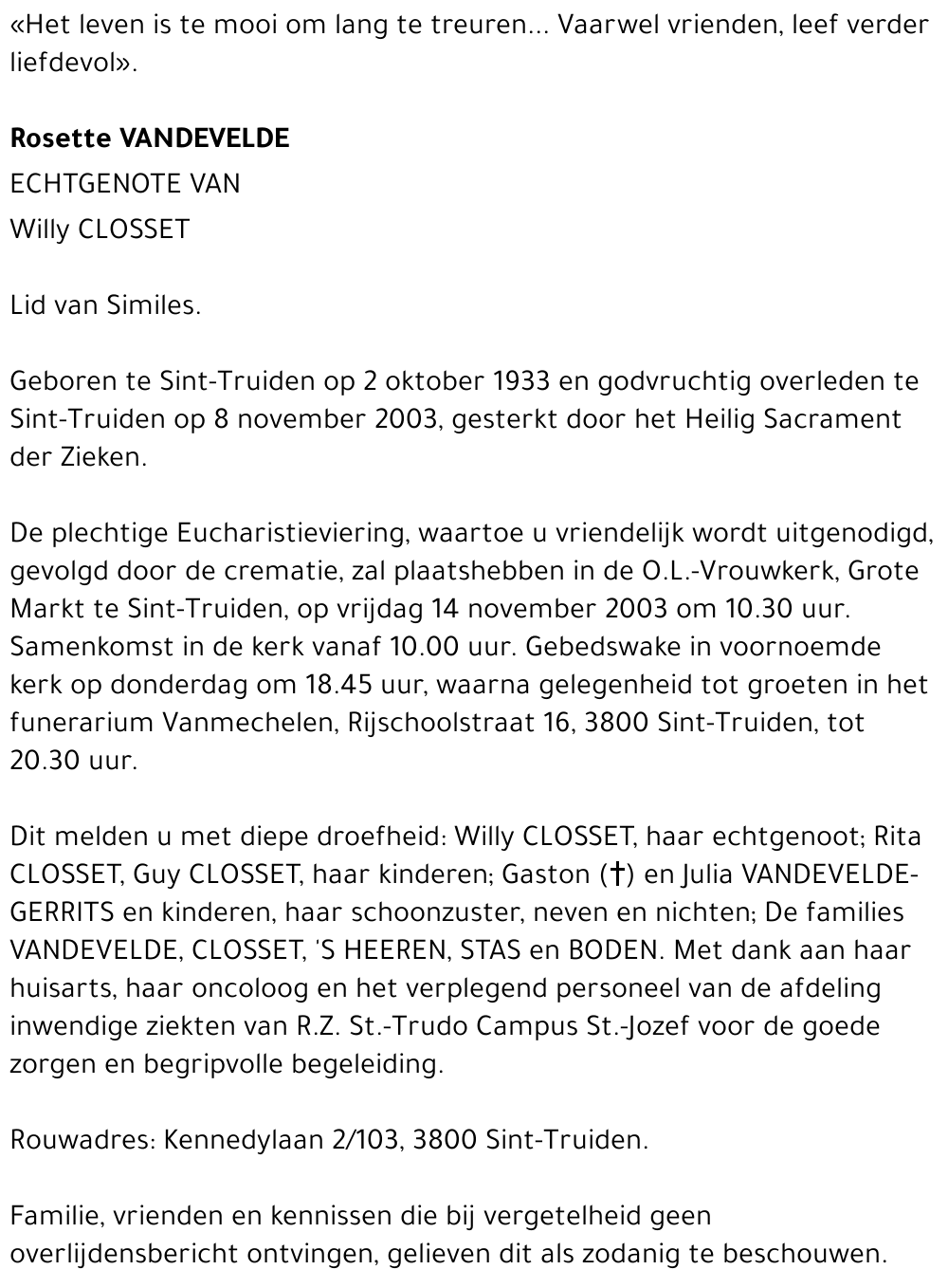 Rosette Vandevelde