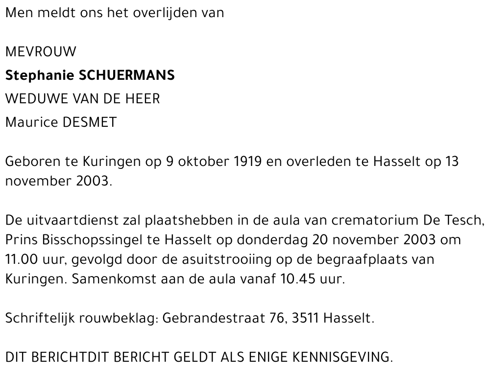 Stephanie Schuermans