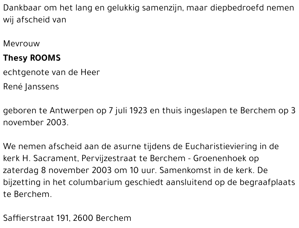 Theresia Rooms