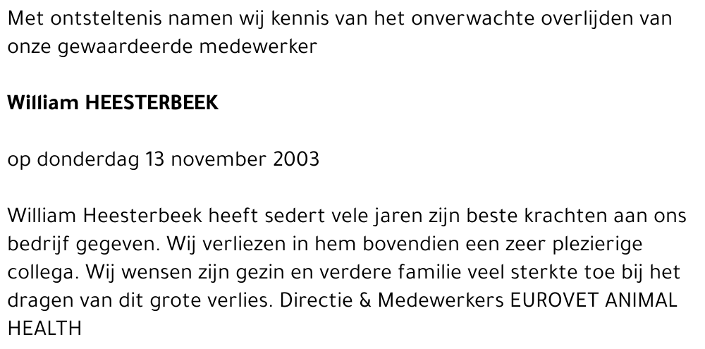 William Heesterbeek