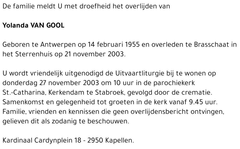 Yolanda Van Gool