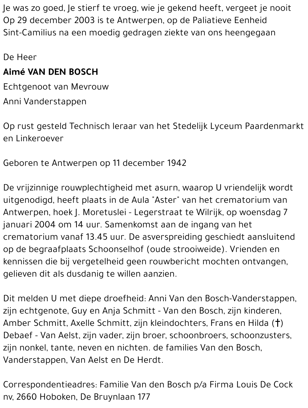 Aimé Van den Bosch