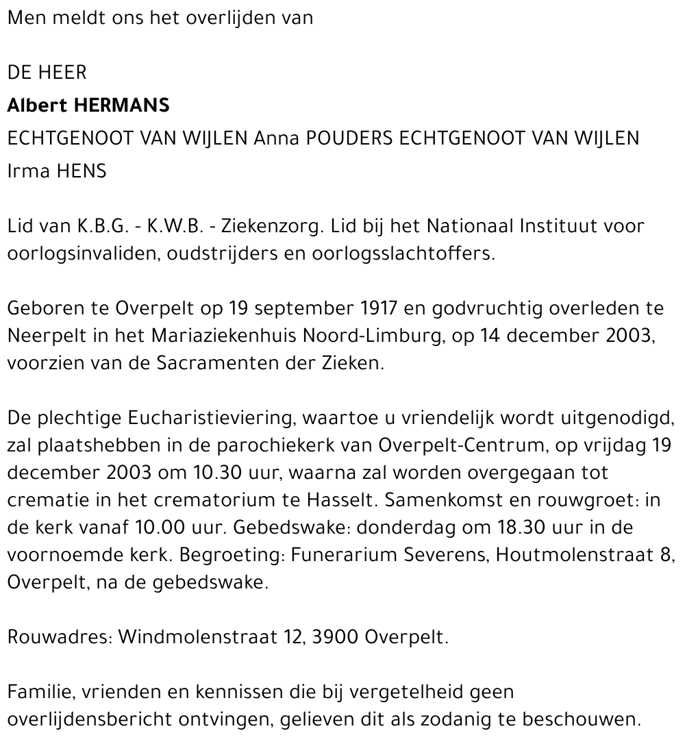 Albert Hermans