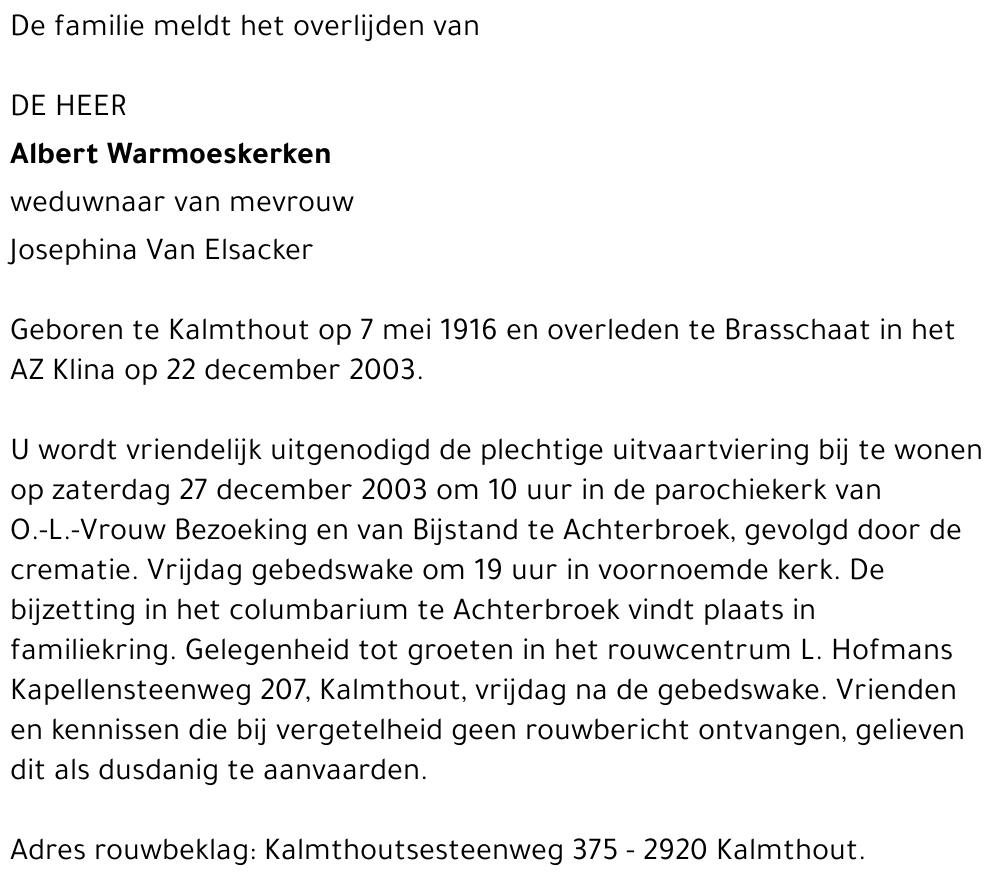 Albert Warmoeskerken