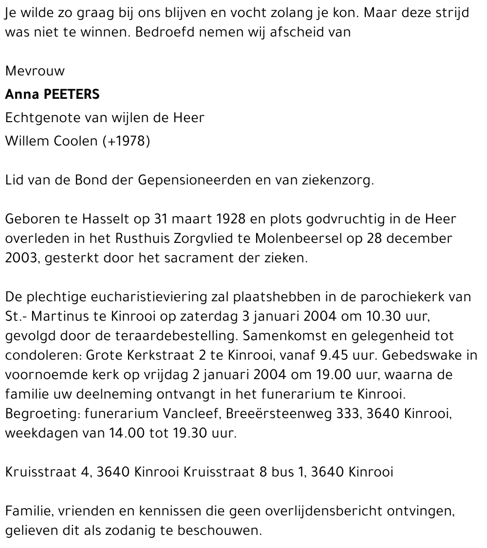 Anna Peeters