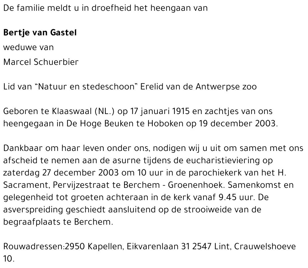Bertje van Gastel