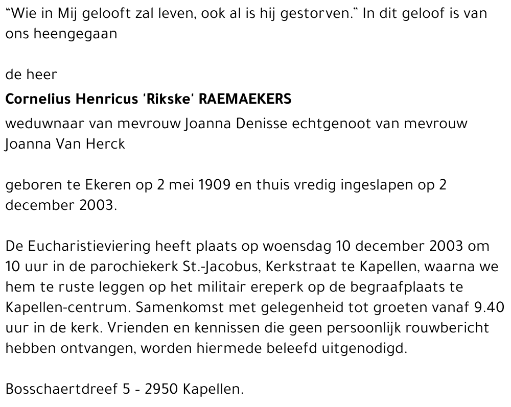 Cornelius Henricus Raemaekers