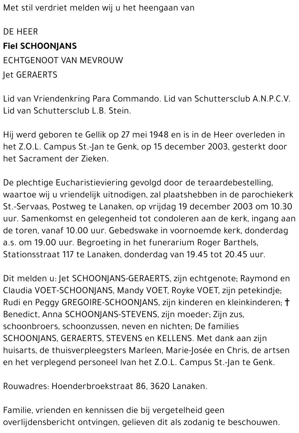 Fiel Schoonjans