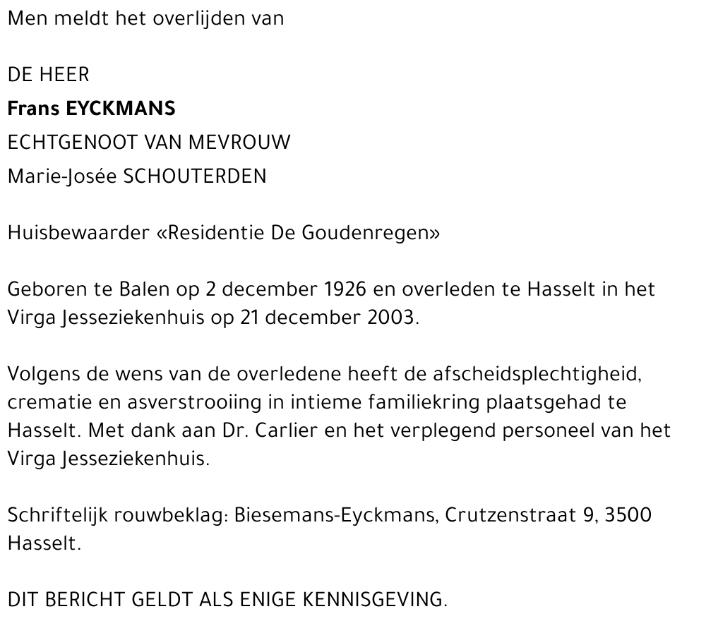 Frans Eyckmans