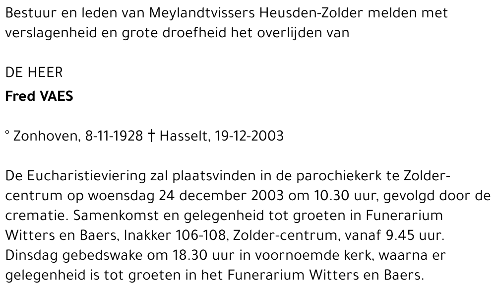 Fred Vaes