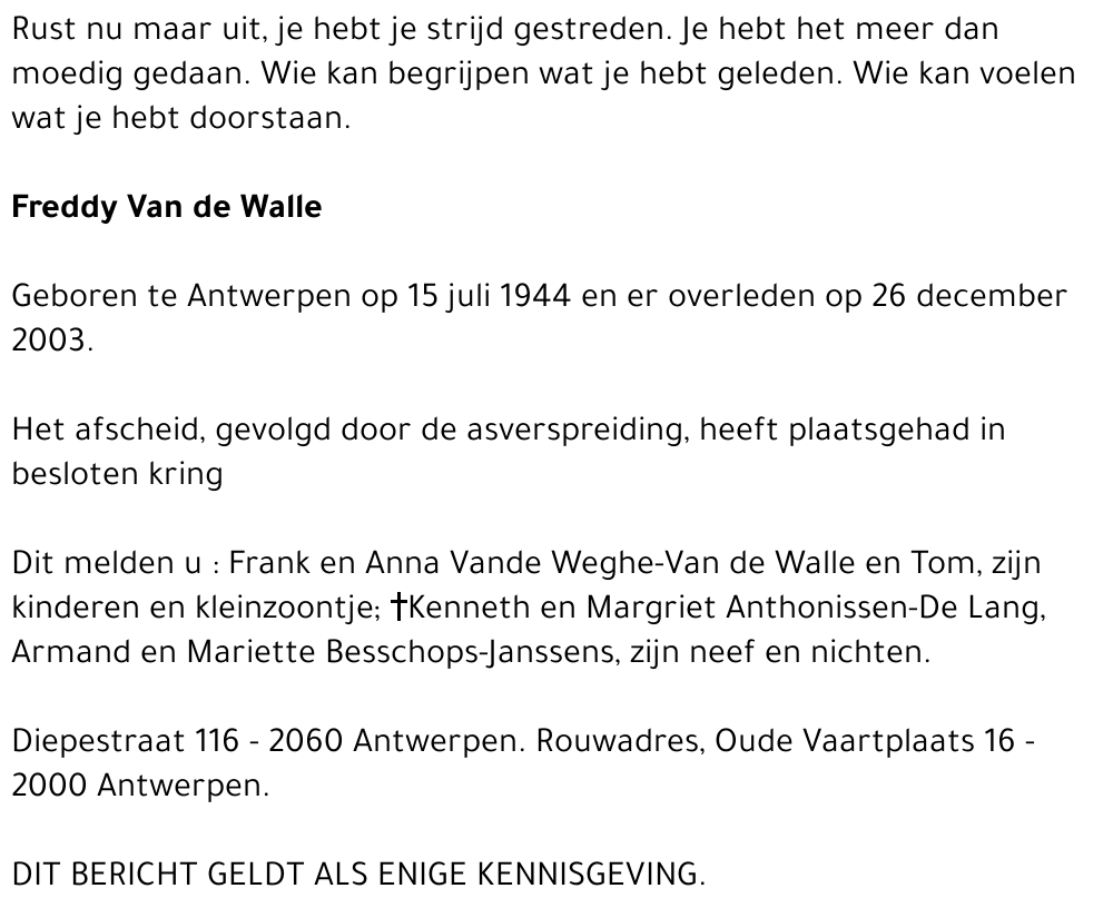 Freddy Van de Walle